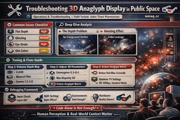 การแก้ไขปัญหาการแสดงผลภาพ 3 มิติ (3D Anaglyph) บนจอทีวี